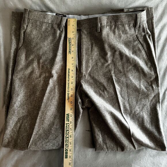 J McLaughlin Virgin Wool Beige Tan Pleated Dress Pants sz 38 EUC Mens - Picture 8 of 11